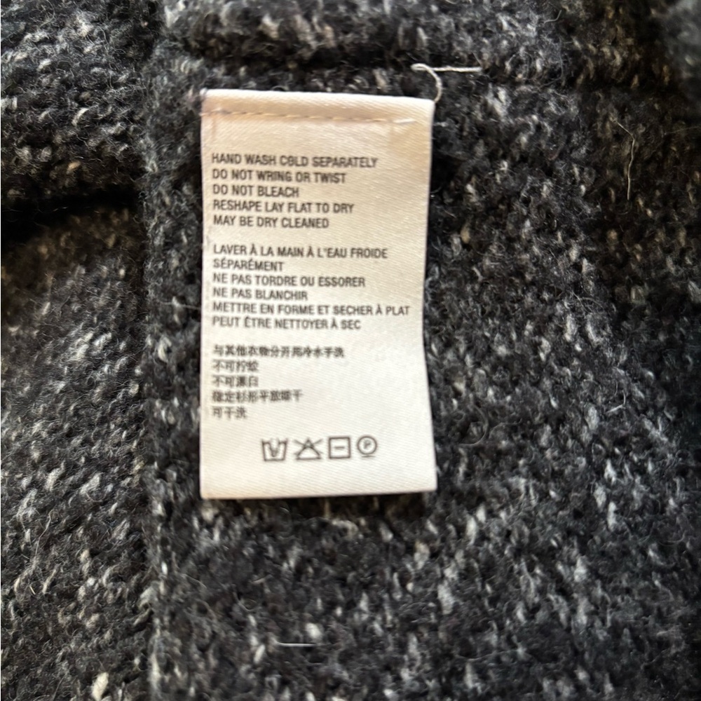 Anthropologie Sweater Women’s Small Gray V-Neck Oversized Chunky Pullover - Picture 5 of 7